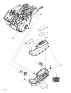 Fits 2003-2005 Ski-Doo Grand Touring V-1000 / Legend V-1000 Air Intake Ass’y Includes 1 To 9, OEM Part # 508000315