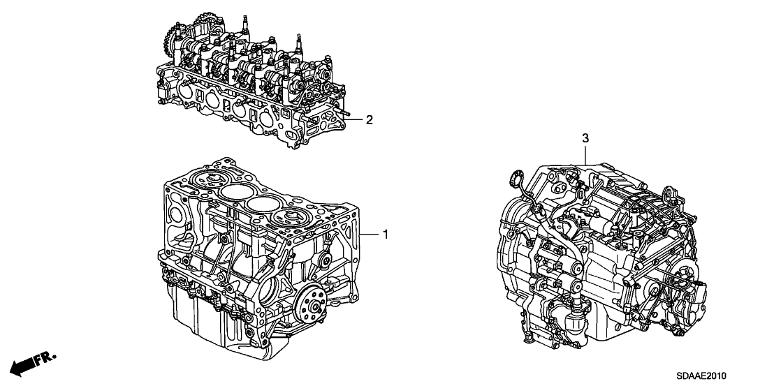 Honda New 2007 Fits Honda Accord Cylinder Head General Assembly, Part # 10003-RAD-A03