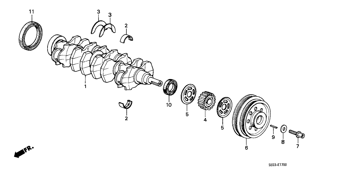 Honda New 1984-1989 Fits Honda Accord Bearing A, Main (Blue) (Daido), Part # 13321-PD2-004