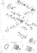 Can-Am - OEM schematic diagram - Part # 2572-705400493 - 07- Drive System, Front - Ref # 64a, 64