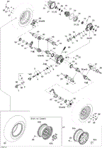 Can-Am - OEM schematic diagram - Part # 2572-705400493 - 07- Drive System, Front - Ref # 64a, 64