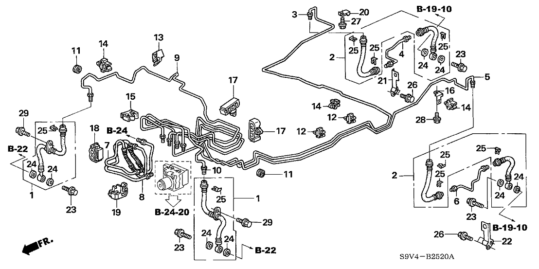 Honda New 2006-2008 Fits Honda Pilot Brake Pipe X, Part # 46377-S9V-A70