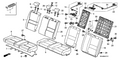 Honda New 2006-2008 Fits Honda Civic Rear Center Headrest Assembly *NH598L* (ATLAS GRAY), Part # 82940-SVA-A12ZA