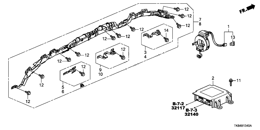 Honda New 2011 Fits Honda Odyssey Bracket Set, R. FR. Grab Rail, Part # 78820-TK8-A81