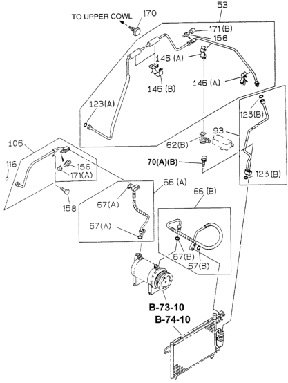 Honda New 1994-1995 Fits Honda Passport Pipe, Air Conditioner, Part # 89708-58672