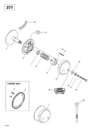 Fits 2002-2005 Ski-Doo Grand Touring 380 F/500 F / Grand Touring 380 F/550 F Models Spring Cover, OEM Part # 417126622