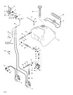 Fits 1996-2005 Ski-Doo Formula Deluxe 380 F / Formula Deluxe 380/500 Models Throttle Cover, OEM Part # 572044600