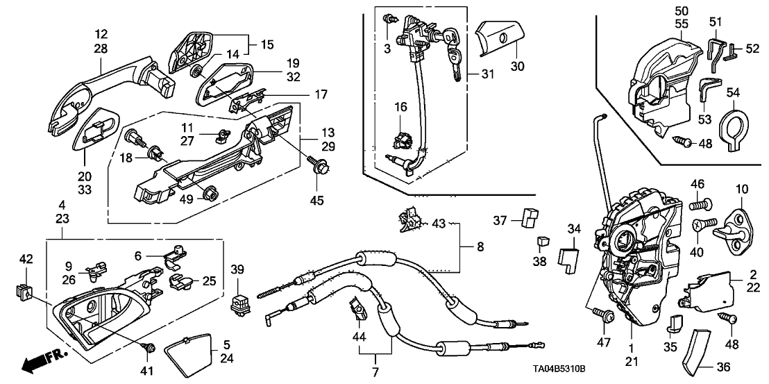 New 2011-2012 Fits Honda Accord Handle, Driver Side (Celestial Blue Metallic), Part # 72181-TA5-A01ZQ