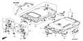 Honda New 2007 Fits Honda Accord Hybrid Passenger Side Sunvisor Assembly (Clear Gray) (Mirror), Part # 83230-SDR-A02ZA
