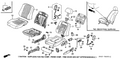 Honda New 2000 Fits Honda Accord Cover Set, Passenger Side Trim (Mild Beige) (Side Airbag) (Setex), Part # 04811-S87-305ZB