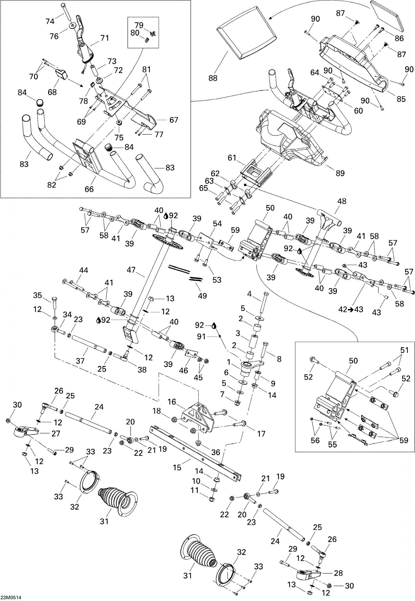 Fits 2002-2009 Ski-Doo Elite 1500 1st Edition / Elite 1500 2nd Edition Models LH Thread Ball Joint, OEM Part # 506152018