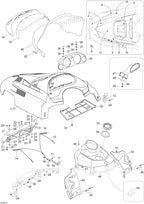 Fits 2005-2007 Ski-Doo Expedition 600 H.O. SDI / Expedition TUV 1300 (Europe) Models RH Adaptor, OEM Part # 605350577