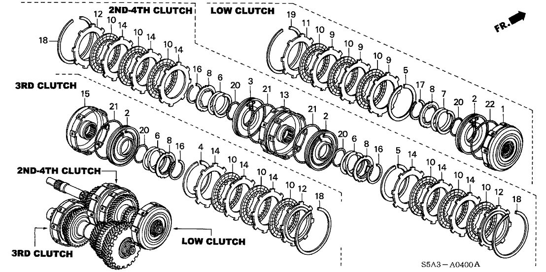 New 2001-2005 Fits Honda Civic Plate, Clutch End (9) (2.9), Part # 22559-P4R-003