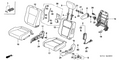 Honda New 2003-2006 Fits Honda Element Cover, Left Front Cushion Trim (Surf Blue), Part # 81531-SCV-A51ZA