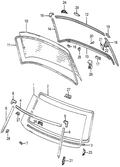 Honda New 1984-1985 Fits Honda Accord Clip D, Windshield Molding, Part # 90682-SC6-003