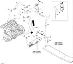 Fits 2005-2007 Ski-Doo Mach Z 1000 SDI / Mach Z 1000 SDI Adrenaline & X Models Engine Outlet Hose, OEM Part # 509000395