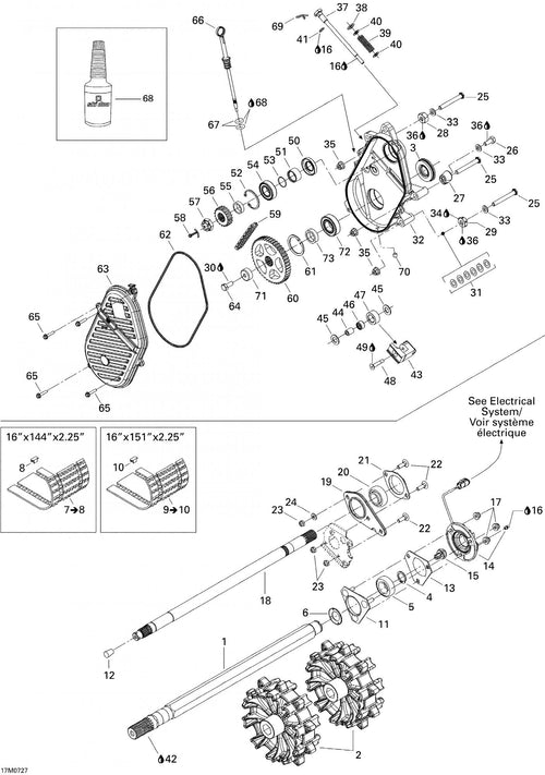 Fits 2007 Ski-Doo Summit Adrenaline 800R / Summit Highmark & Highmark X 1000 SDI Models Sprocket 21 Teeth 800R, OEM Part # 504152505