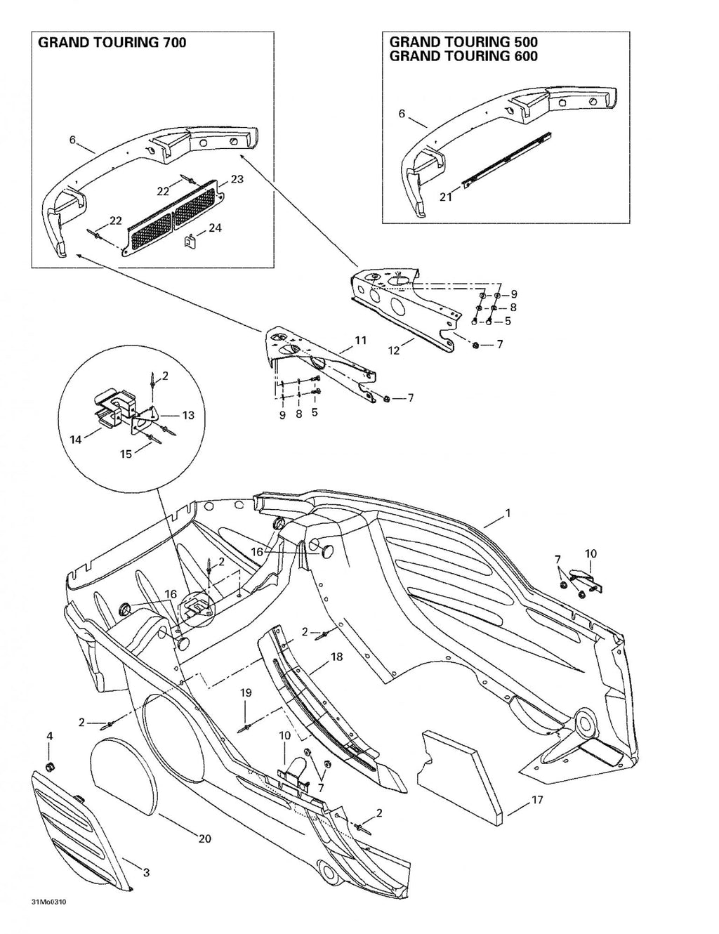 Fits 1999-2005 Ski-Doo Formula Deluxe 500/600/700 / Formula Deluxe 600/700 Models LH Support, OEM Part # 502006597