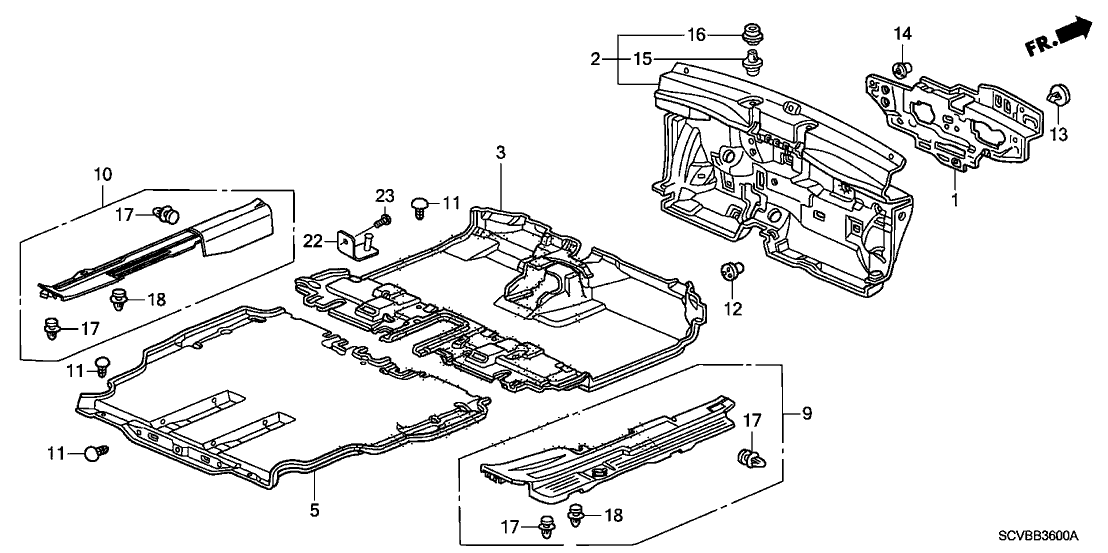 Honda New 2009-2011 Fits Honda Element Garnish Assy., L. Side *NH598L* (ATLAS GRAY), Part # 84251-SCV-A00ZC