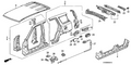 Honda New 1997-2001 Fits Honda CR-V Left Rear Pillar Gutter, Part # 63730-S10-A00ZZ
