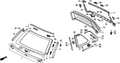 Honda New 1989-1991 Fits Honda Prelude Left Quarter Glass, Part # 73416-SF1-Z000
