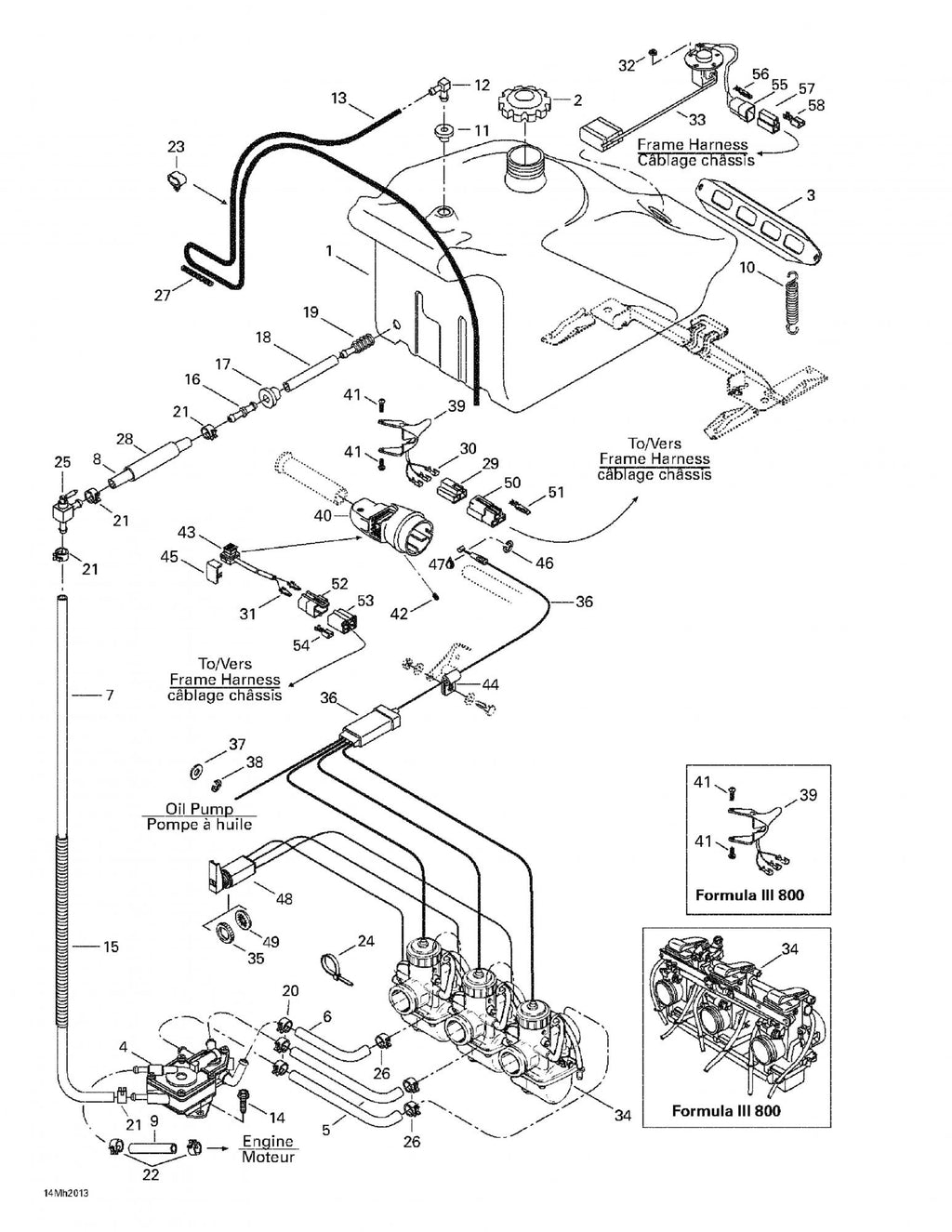 Fits 1999-2007 Ski-Doo Formula Deluxe 500/600/700 / Formula Deluxe 600/700 Models Throttle Housing, OEM Part # 512059243