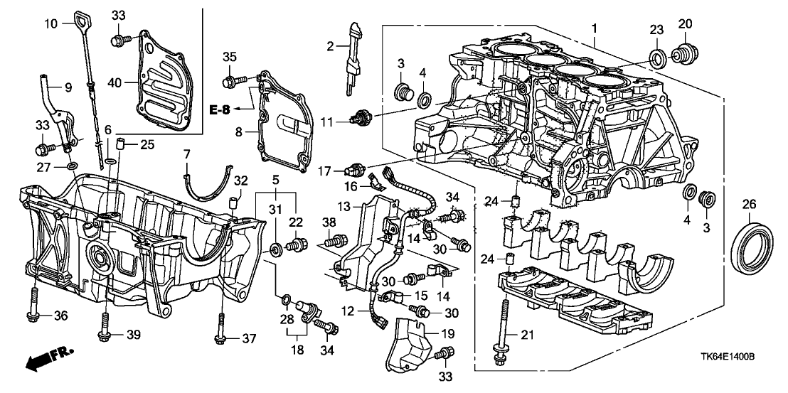 Honda New 2009-2010 Fits Honda Fit Cylinder Block Assembly (DOT), Part # 11000-RP3-810