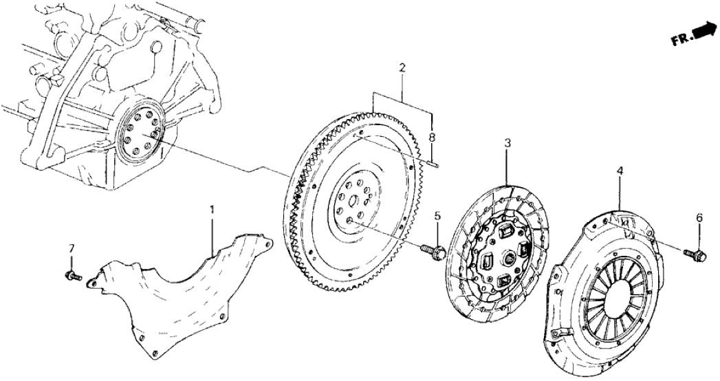 Honda New 1985-1988 Fits Honda Accord Clutch Set, Part # 22105-PH4-A01