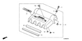 Honda New 2007-2008 Fits Honda Fit Emblem, Engine Cover, Part # 17125-PWC-000