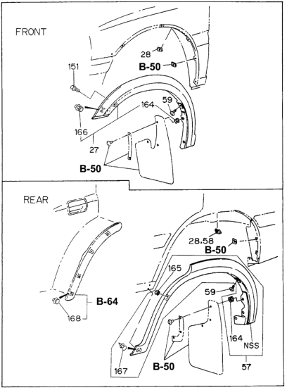 Honda New 1994-1997 Fits Honda Passport Molding, L. FR. Wheel Arch, Part # 89709-37074