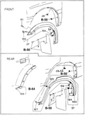 Honda New 1994-1997 Fits Honda Passport Molding, R. FR. Wheel Arch, Part # 89709-37064