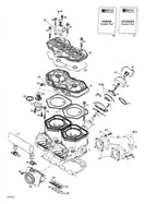 Fits 1999-2000 Ski-Doo Formula Z 600/700 / MX Z 700 Models Double Gasket 0.6 Mm Formula Z 700., OEM Part # 420931832