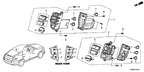 New 2010 Fits Honda Crosstour Switch Assembly, Automatic Air Conditioner (Neutral Mat Gun Metallic), Part # 79630-TP6-A01ZB