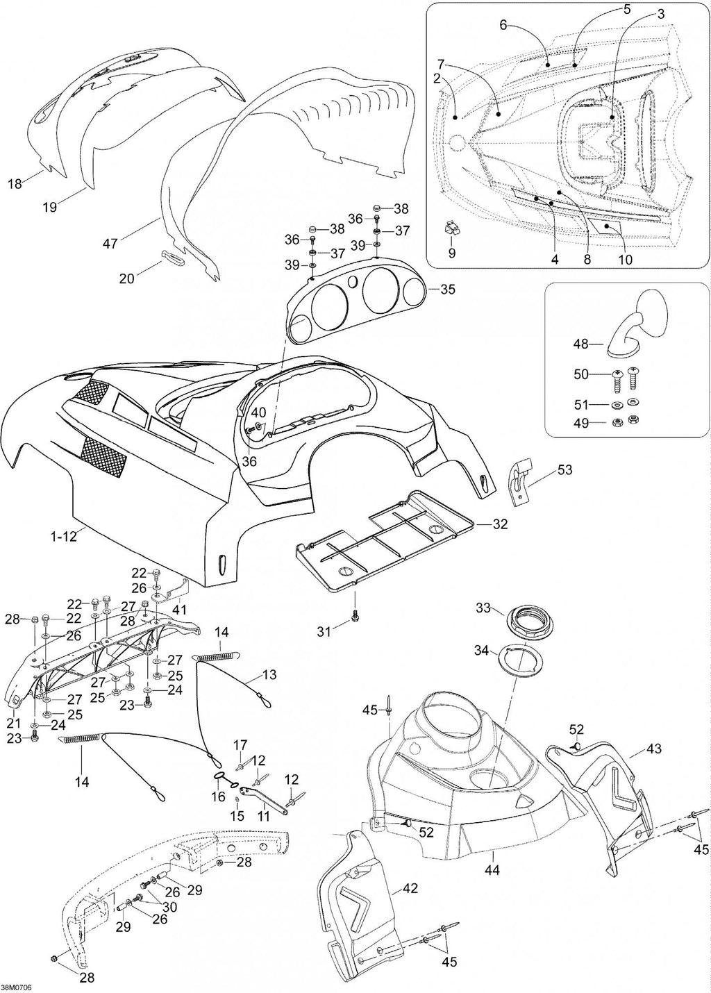 Fits 2002-2007 Ski-Doo Expedition TUV V800 / Skandic 500/600 Models Screw, OEM Part # 40167