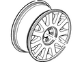 Ford New 2004-2005 Fits Lincoln LS Wheel Assy Base No. 1007b Position Front and Rear, Part # 4W4Z1007EA