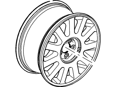 Ford New 2004-2005 Fits Lincoln LS Wheel Assy Base No. 1007b Position Front and Rear, Part # 4W4Z1007EA