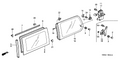 Honda New 1999-2004 Fits Honda Odyssey Rubber, Slide Door Glass (A), Part # 73425-S0X-A00
