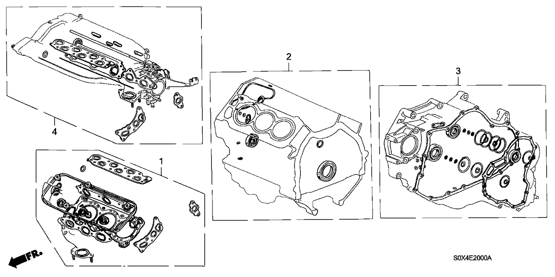 Honda New 2002-2004 Fits Honda Odyssey Gasket Kit. Cylinder. Head. Rear, Part # 06120-PGK-A12