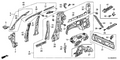 Honda New 2006-2008 Fits Honda Ridgeline Stiffener, L. RR. Tailgate, Part # 64770-SJC-A00ZZ
