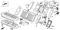 Honda New 1998-2000 Fits Honda Accord Rear Seat-Back Pad & Frame, Part # 82122-S87-A61