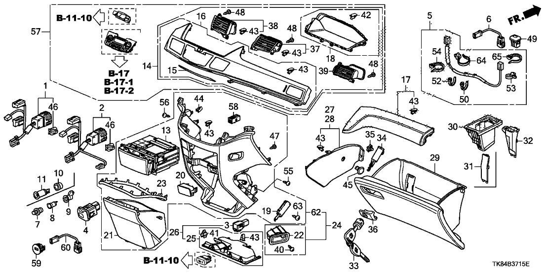 Honda New 2011-2013 Fits Honda Odyssey Console Assy., Center (Lower) *NH686L* (LIGHT WARM GRAY), Part # 77299-TK8-A21ZA