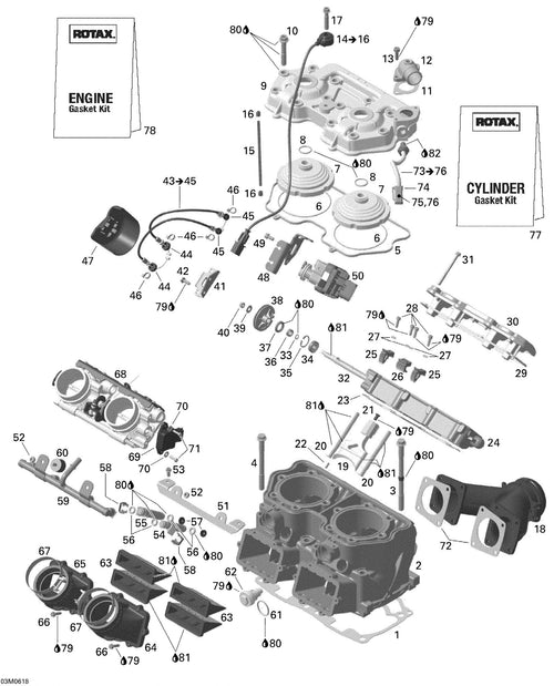 Fits 2006-2007 Ski-Doo Mach Z 1000 SDI Adrenaline & X / MACH Z Adrenaline Models Cap, OEM Part # 420460351