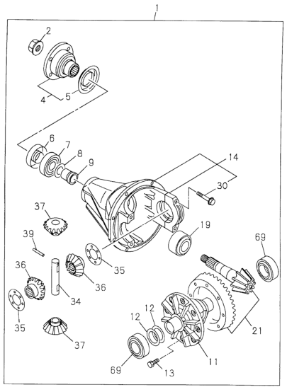 Honda New 1994-2002 Fits Honda Passport Shim, Final Pinion Cage (T=0.24), Part # 94151-91090