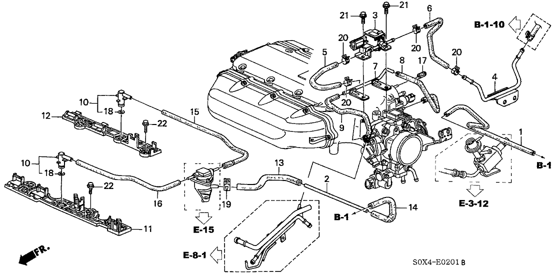 Honda New 2002-2004 Fits Honda Odyssey Pipe, Purge, Part # 36166-PGK-A00
