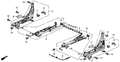 Honda New 1990-1991 Fits Honda Accord Right Slide Adjuster (Inner), Part # 81270-SM2-A01