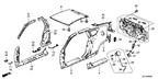 New 2013-2016 Fits Honda CR-Z Stiffener Set, R. Center Pillar, Part # 63210-SZT-319ZZ