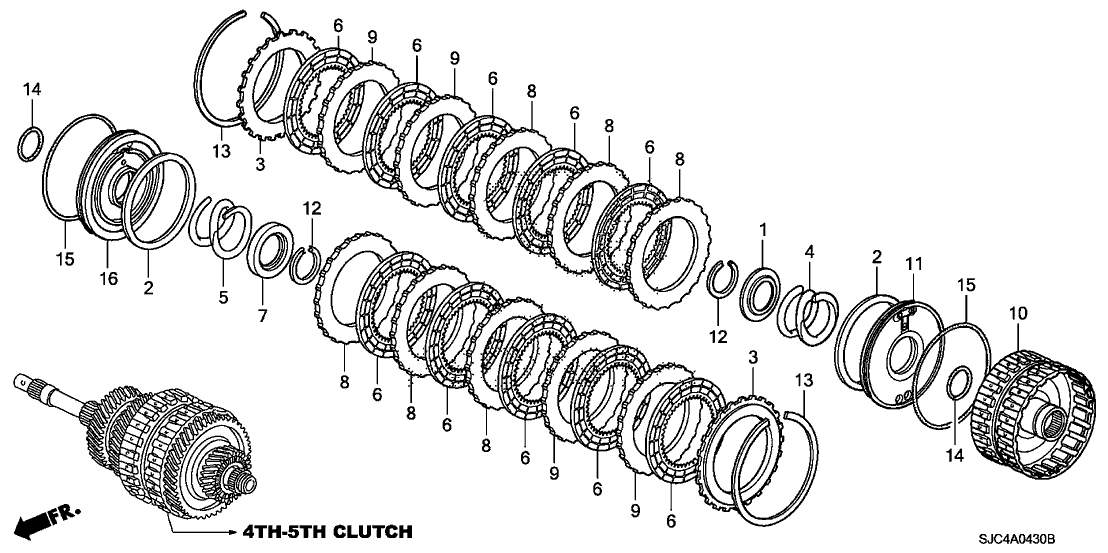 New 2006 Fits Honda Ridgeline Plate, Clutch Wave (1.6MM), Part # 22659-RJF-003
