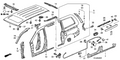 Honda New 2008-2010 Fits Honda Odyssey Gutter Set, L. RR. Pillar (Lower), Part # 04643-SHJ-A61ZZ