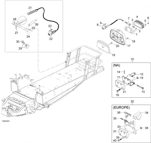 Fits 2005-2006 Ski-Doo Expedition 600 H.O. SDI / Expedition V-1000 RH Grip, OEM Part # 605251810