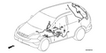 Honda New 2007 Fits Honda CR-V Center Floor Wire Harness, Part # 32107-SWA-A30